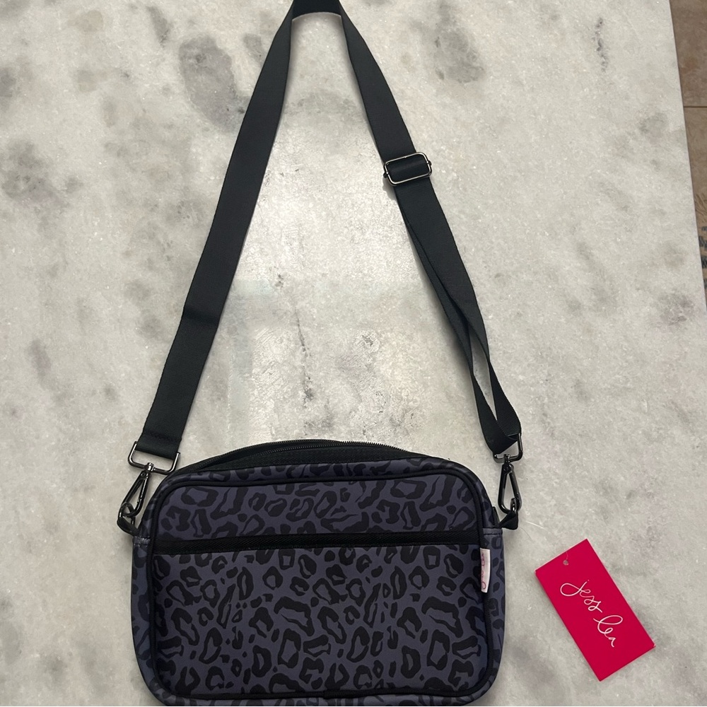 BLACK LEOPARD NEOPRENE CAMERA BAG